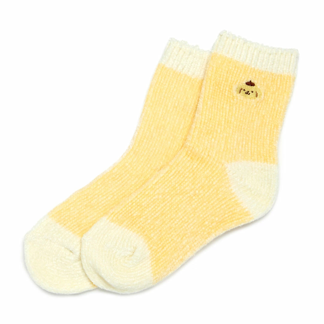 Japan Original Characters Pompompurin Embroidered Chenille Ankle Socks 3 Japan Original Characters Pompompurin Embroidered Chenille Ankle Socks