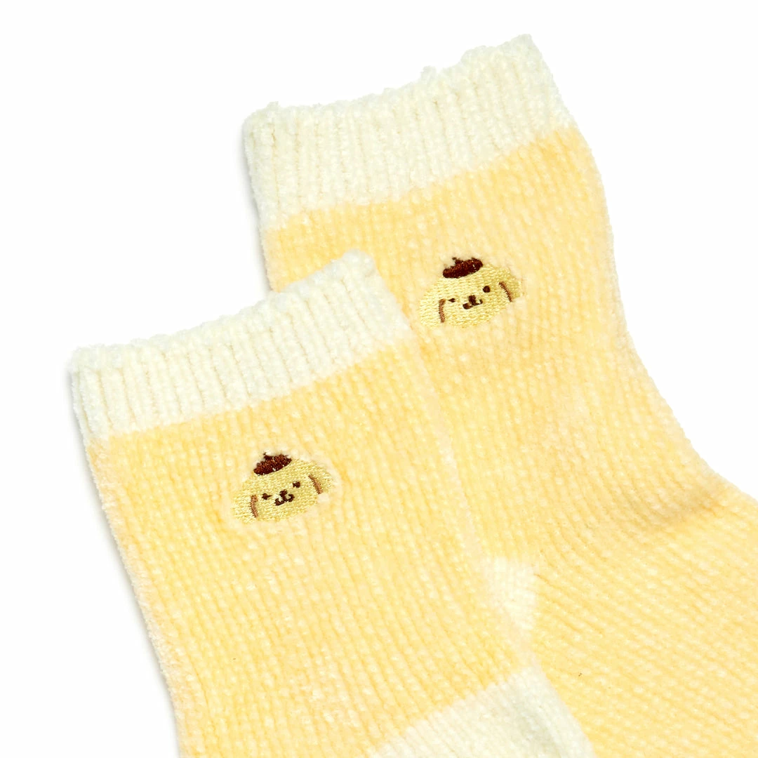 Japan Original Characters Pompompurin Embroidered Chenille Ankle Socks 4 Japan Original Characters Pompompurin Embroidered Chenille Ankle Socks
