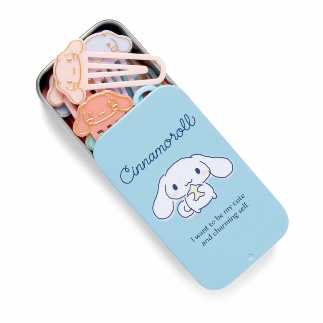 Japan Original Characters Cinnamoroll Paperclips With Storage Tin (Smokey Colors Series) 4 Japan Original Characters Cinnamoroll Paperclips With Storage Tin (Smokey Colors Series)
