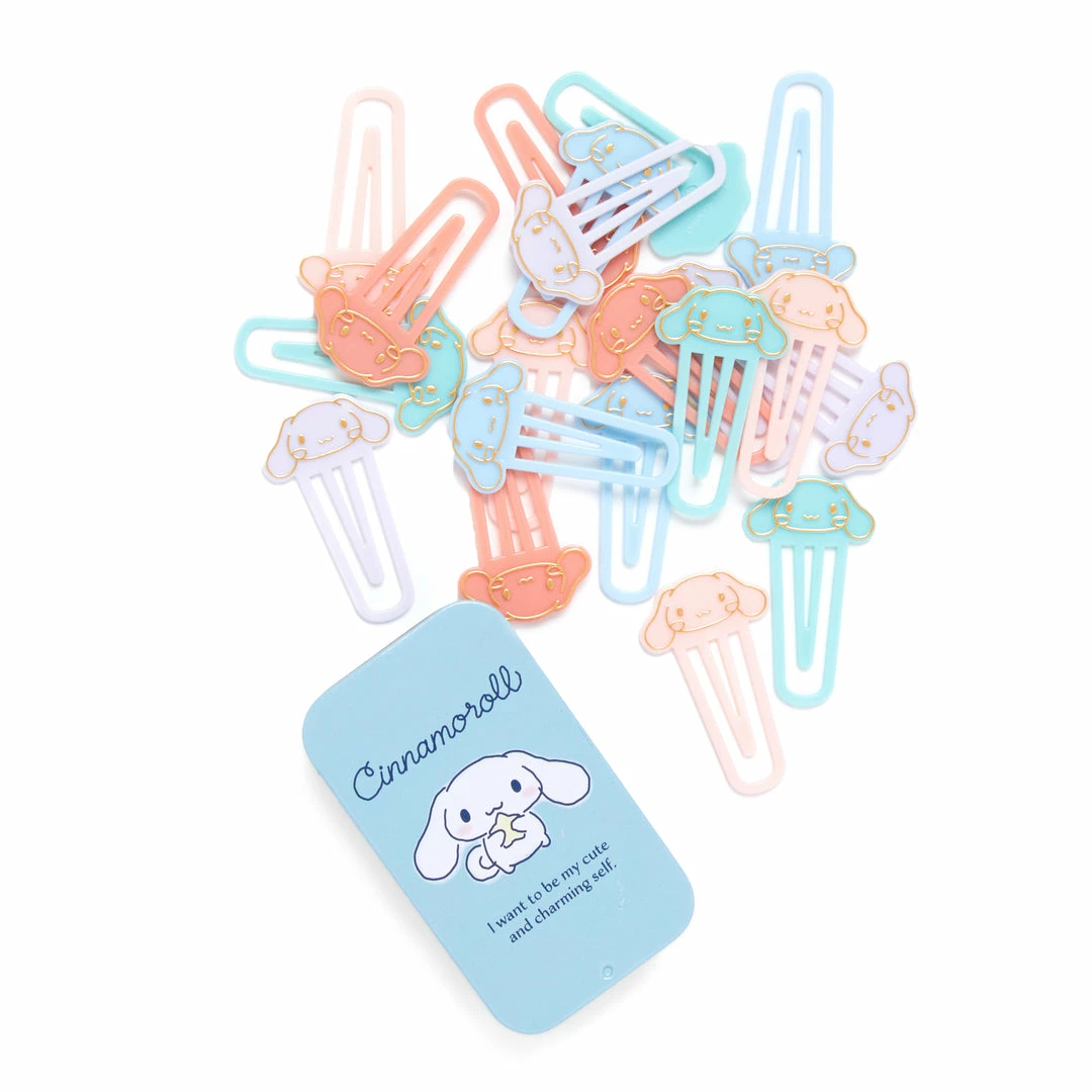 Japan Original Characters Cinnamoroll Paperclips With Storage Tin (Smokey Colors Series) 3 Japan Original Characters Cinnamoroll Paperclips With Storage Tin (Smokey Colors Series)
