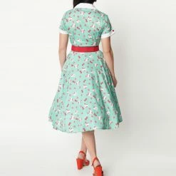 Hello Kitty X Unique Vintage Swing Dress (Mint)