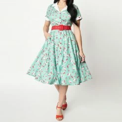 Hello Kitty X Unique Vintage Swing Dress (Mint)