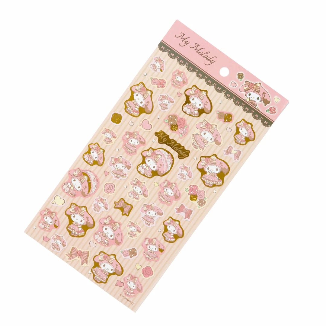 Sanrio Original My Melody Gold Accent Sticker Sheet New 3 Sanrio Original My Melody Gold Accent Sticker Sheet New
