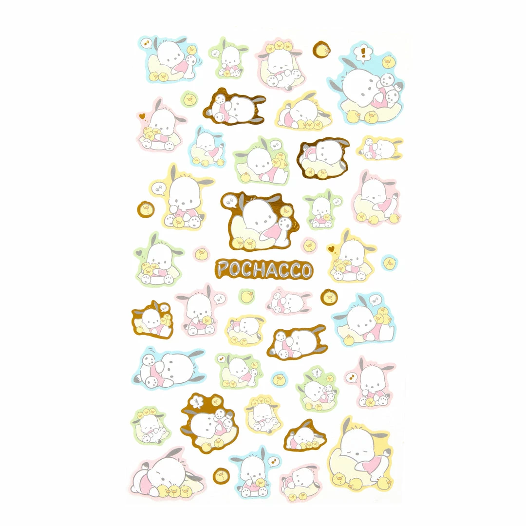 Sanrio Original New Pochacco Gold Accent Decorative Sticker 4 Sanrio Original New Pochacco Gold Accent Decorative Sticker