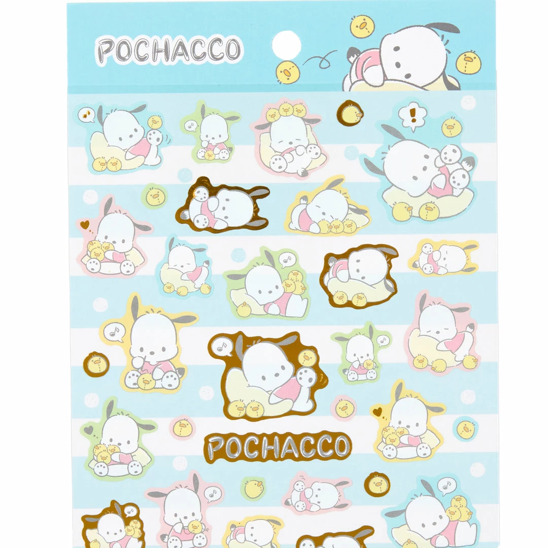 Sanrio Original New Pochacco Gold Accent Decorative Sticker 5 Sanrio Original New Pochacco Gold Accent Decorative Sticker