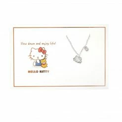 Global License Hello Kitty Silver Embossed Charm Necklace