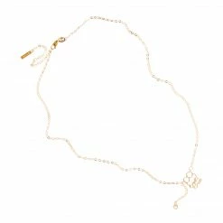 Global License Bags+ Keroppi Gold Outline Necklace