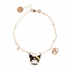 Global License Kuromi Gold Enamel Charm Bracelet