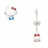 Global License Hello Kitty "Cake" Silver Earrings (Set Of 2)