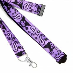 HUNET USA Kuromi Paisley Lanyard Bags+