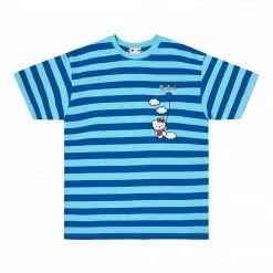 Apparel Hypland X Hello Kitty Balloons Striped Tshirt Blue
