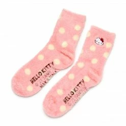 NAKAJIMA CORPORATION Hello Kitty Fuzzy Polka-dot Socks