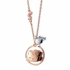 2Sweet X Hello Kitty Cutie Silver Rose Gold Necklace Characters