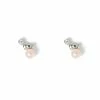 Characters 2Sweet X Hello Kitty Elegant Pearl Bow Earrings