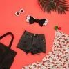 Lolli Swim X Hello Kitty Timeless Top: Black Characters