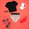 Lolli Swim X Hello Kitty Kitty Cake Bottom: Black Characters