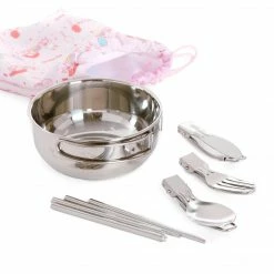 Global Original My Melody Stainless Steel Cutlery Set (Camping Series) New