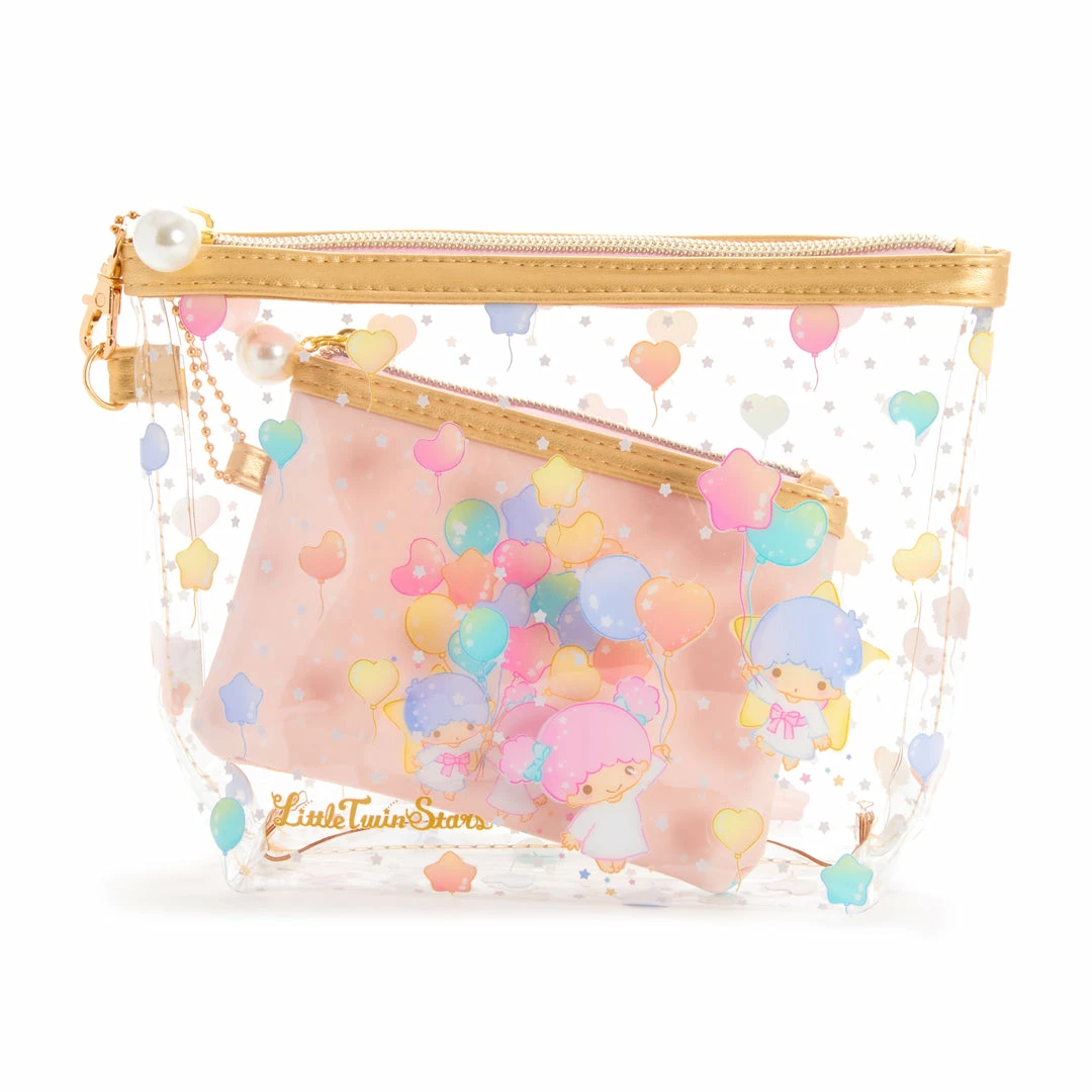 Global Original LittleTwinStars Zipper Pouch Set (Carnival Balloons) Characters 3 Global Original LittleTwinStars Zipper Pouch Set (Carnival Balloons) Characters