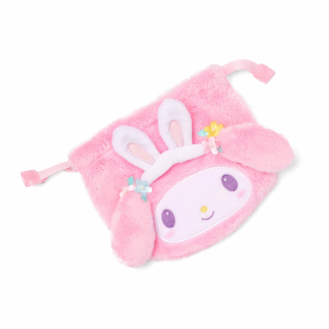 Japan Original My Melody Plush Drawstring Bag 4 Japan Original My Melody Plush Drawstring Bag