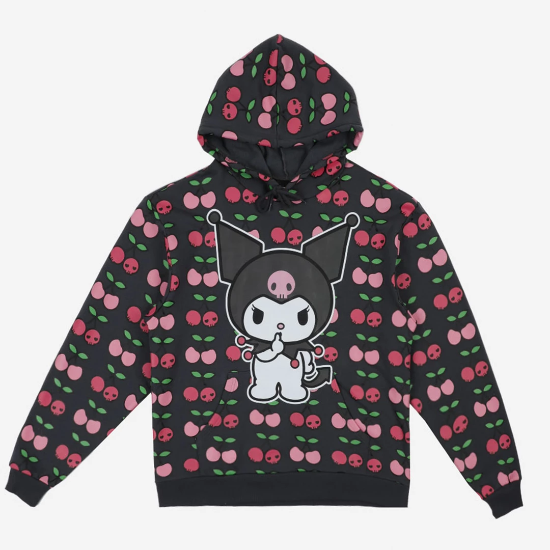 BIOWORLD Kuromi X Dumbgood Cherries Hoodie 3 BIOWORLD Kuromi X Dumbgood Cherries Hoodie