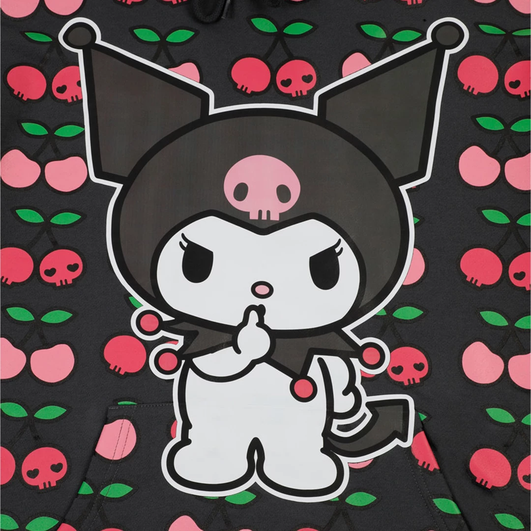 BIOWORLD Kuromi X Dumbgood Cherries Hoodie 4 BIOWORLD Kuromi X Dumbgood Cherries Hoodie