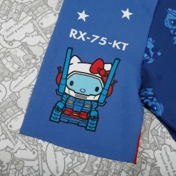 BIOWORLD Hello Kitty X Gundam Colorblock Hoodie