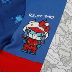 BIOWORLD Hello Kitty X Gundam Colorblock Hoodie