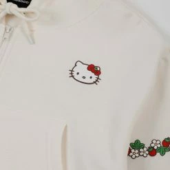 BIOWORLD Characters Hello Kitty X Dumbgood Strawberry Crop Hoodie