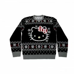 RIPPLE JUNCTION Characters Hello Kitty Snowflakes Ugly Holiday Sweater