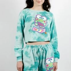 BIOWORLD Keroppi X Dumbgood Cropped Sweatshirt