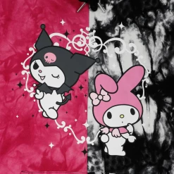 BIOWORLD Kuromi & My Melody X Dumbgood Split Tie-dye Hoodie