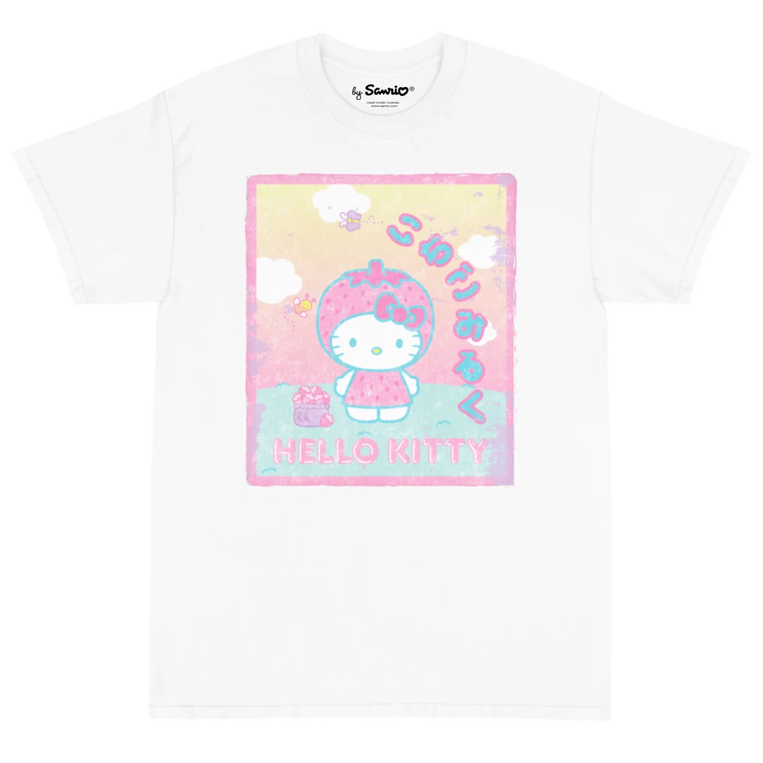 Printful Hello Kitty Strawberry Milk Tee Characters 3 Printful Hello Kitty Strawberry Milk Tee Characters