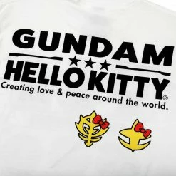 BIOWORLD Hello Kitty X Gundam Love & Peace Tee Characters