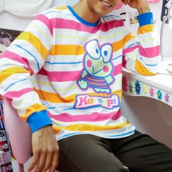 BIOWORLD Characters Keroppi X Dumbgood Striped Long Sleeve