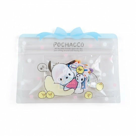 Japan Original Pochacco Sticker Flakes Pouch 3 Japan Original Pochacco Sticker Flakes Pouch