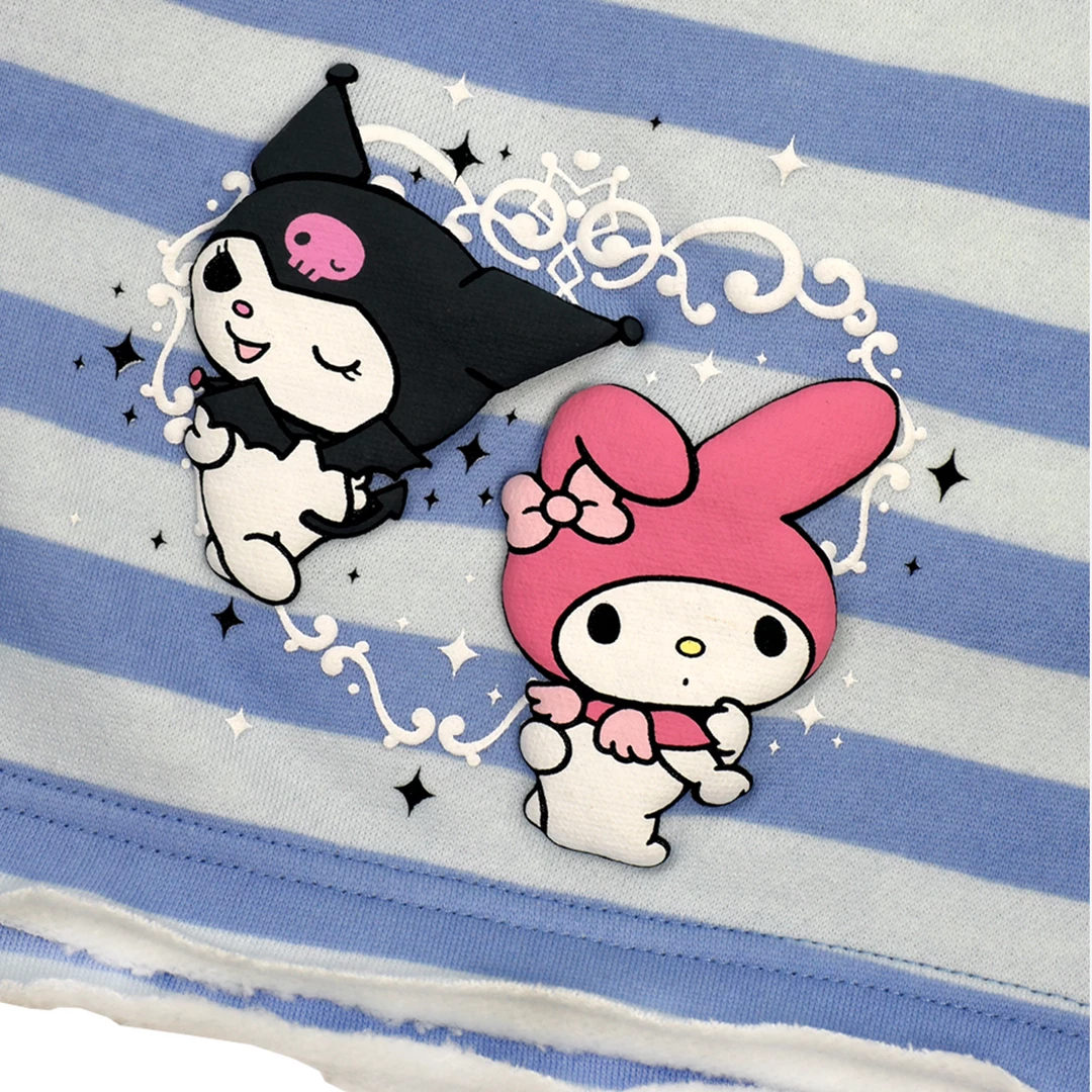 BIOWORLD Characters Kuromi & My Melody X Dumbgood Striped Shorts 4 BIOWORLD Characters Kuromi & My Melody X Dumbgood Striped Shorts