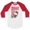 Printful Characters Hello Kitty Soccer Raglan 2 Printful Characters Hello Kitty Soccer Raglan